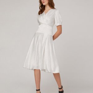 MARYLING V neck polka circle dress