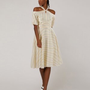 MARYLING Striped print V-neck dress