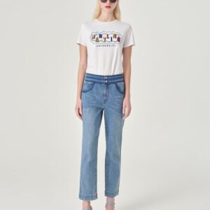 MARYLING White Embroidered T-Shirt