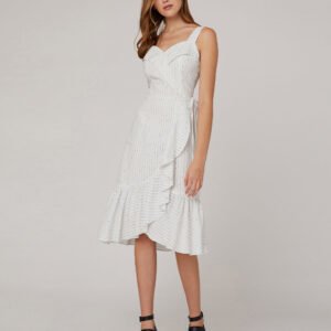 MARYLING Striped dress ruffle dress