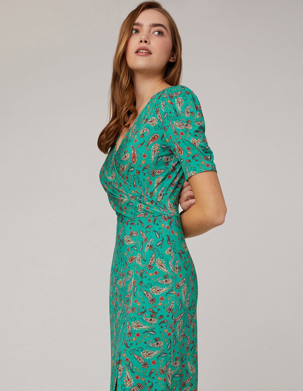 MARYLING Mint Green Peris Pattern Dress - Image 3