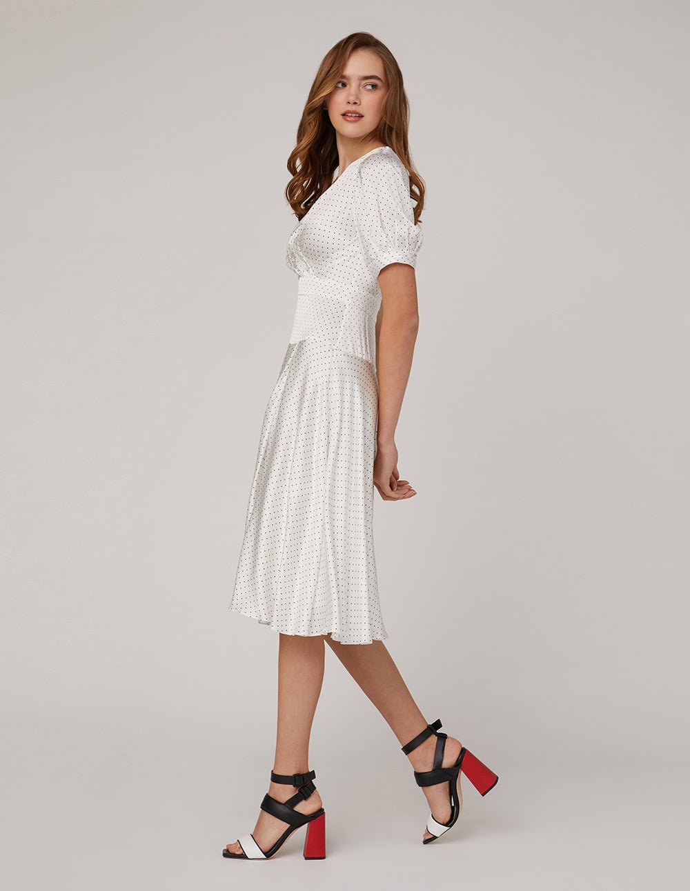 MARYLING V neck polka circle dress - Image 8