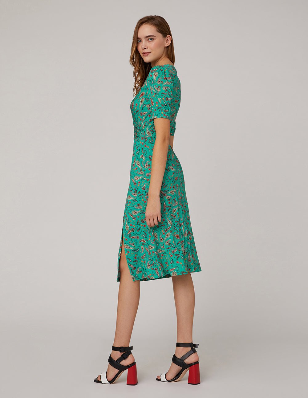 MARYLING Mint Green Peris Pattern Dress - Image 4