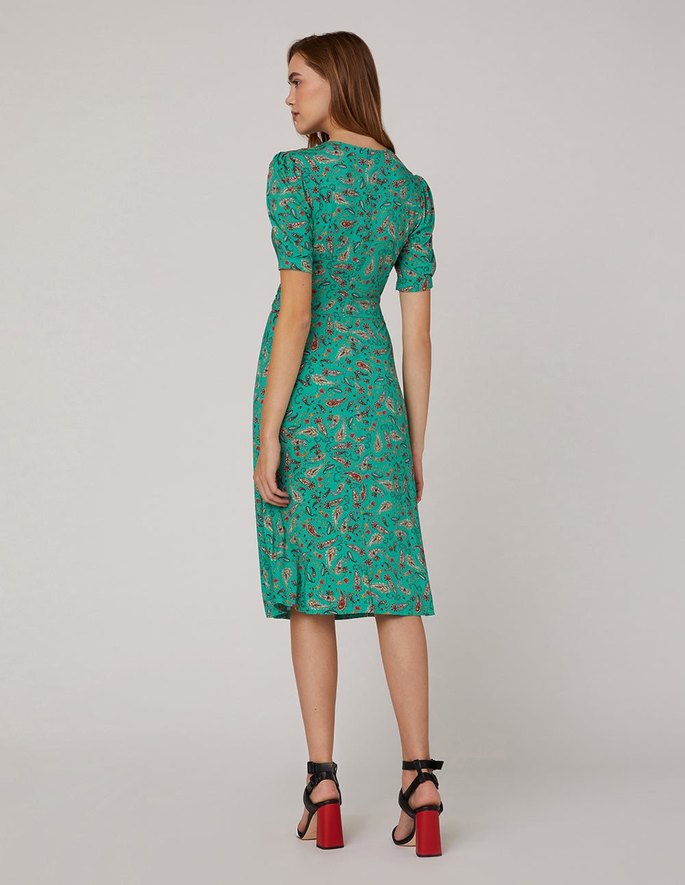 MARYLING Mint Green Peris Pattern Dress - Image 5
