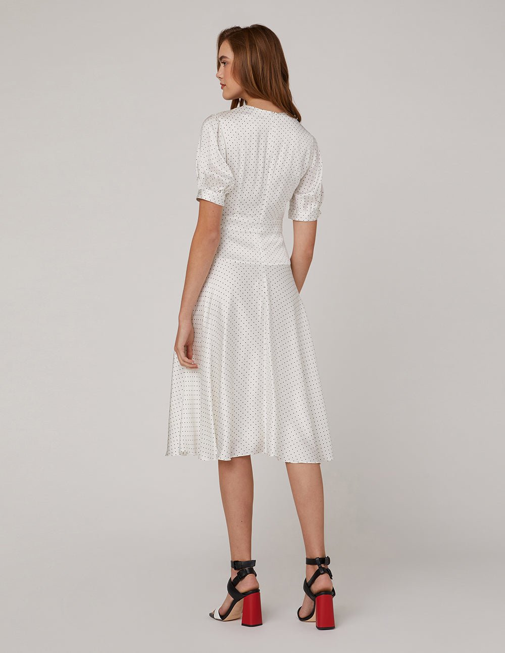 MARYLING V neck polka circle dress - Image 10