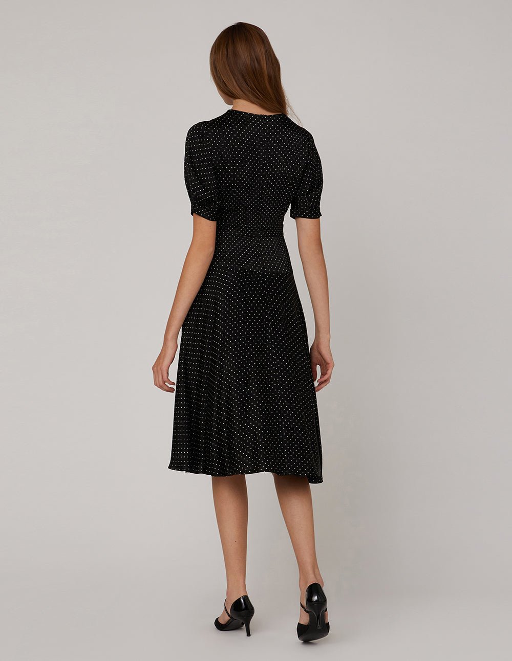 MARYLING V neck polka circle dress - Image 5