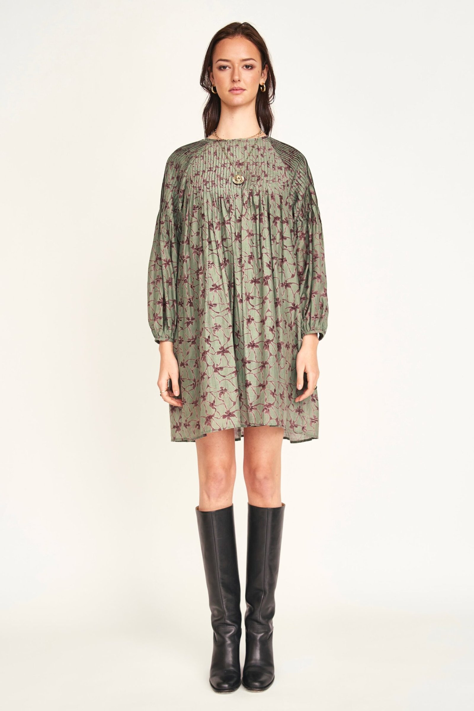 Kerala Dress in Shadow Kudzu